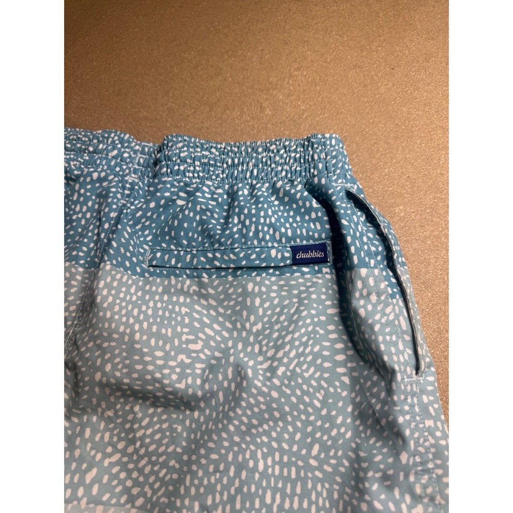 Chubbies Mens Blue White‎ Speckled Ombre Swim Trunks Pineapple Patch SP22BAS0054 - Picture 4 of 8